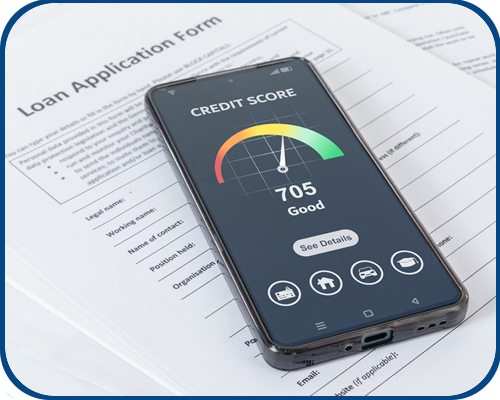 5 C's of Credit Score graphic